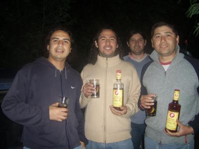Cesar, Marcelo, Sergio, Carlos y su amigo Ronaldo